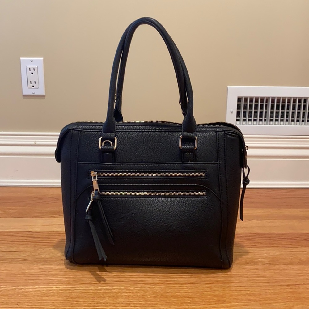 Black professional shoulder tote
